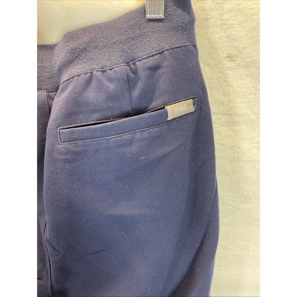 FIGS Yola Skinny Cargo Scrub Pants Women's S Navy Blue Stretch Drawstring - Picture 6 of 11